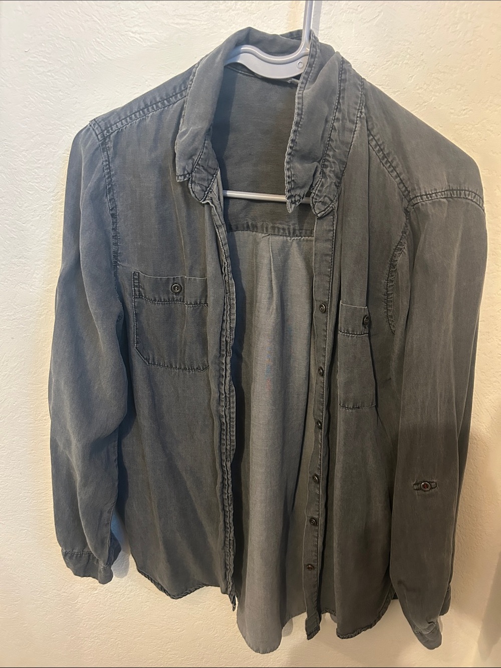Gray Button Down Shirt Size Medium